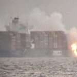 cargo ship fire