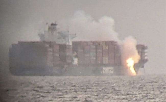 cargo ship fire