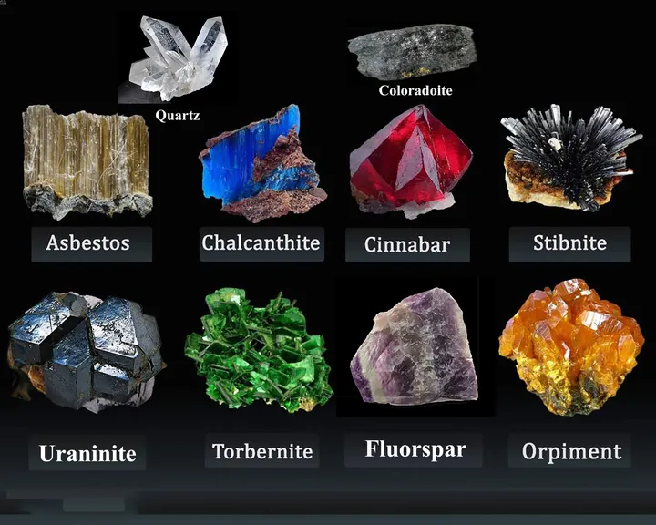 Toxic rocks and minerals