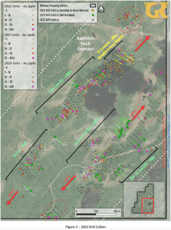 phase 2 drilling at the Williams gold property
