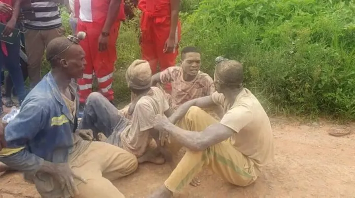 Miners rescured at Redwing Mine, Zimbabwe