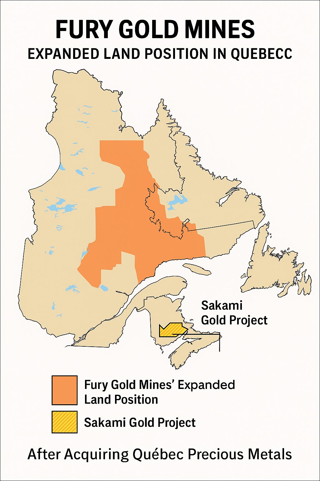 Fury Gold Mines Acquisition Expands Sakami Gold Project in Quebec