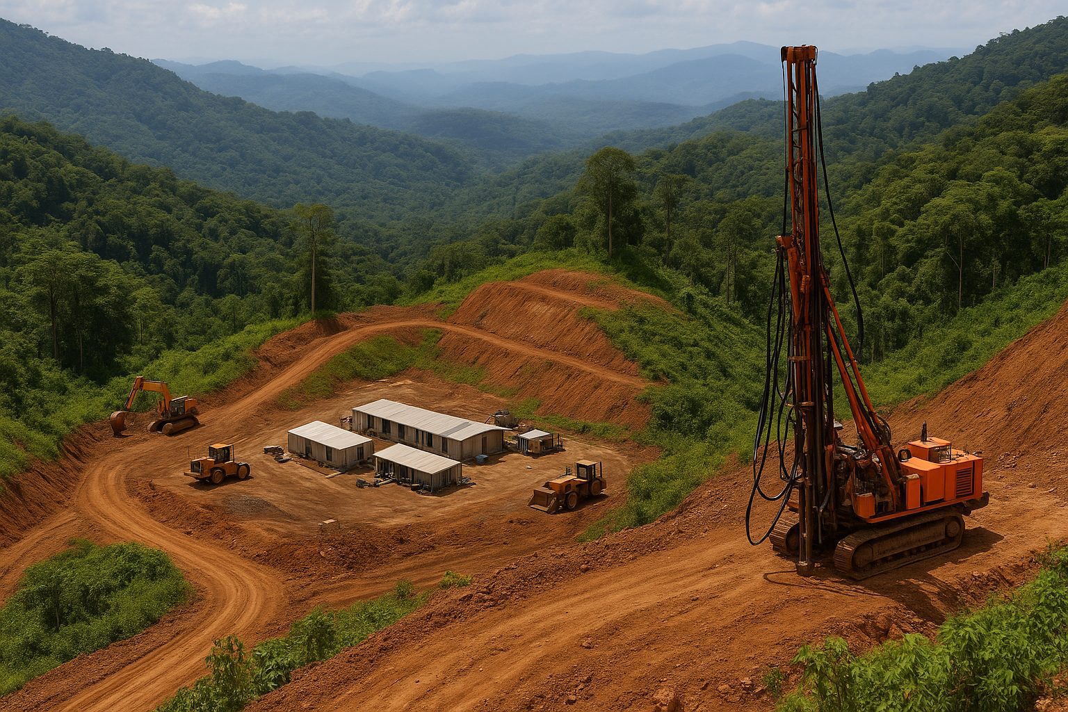 Solaris Warintza project site in Ecuador with copper exploration activity