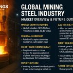 Electric arc furnace in modern steelmaking process highlighting low-carbon production