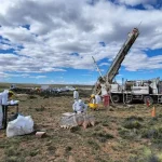Drilling operations at Cerro Leon silver project in Argentina