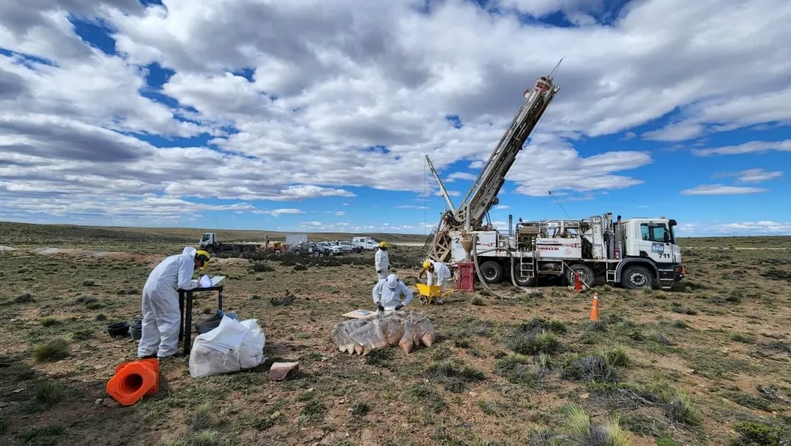 Drilling operations at Cerro Leon silver project in Argentina