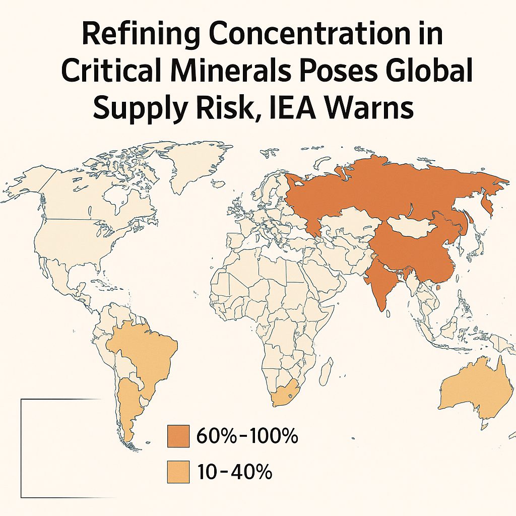 IEA warns refining concentration in critical minerals threatens global supply chains