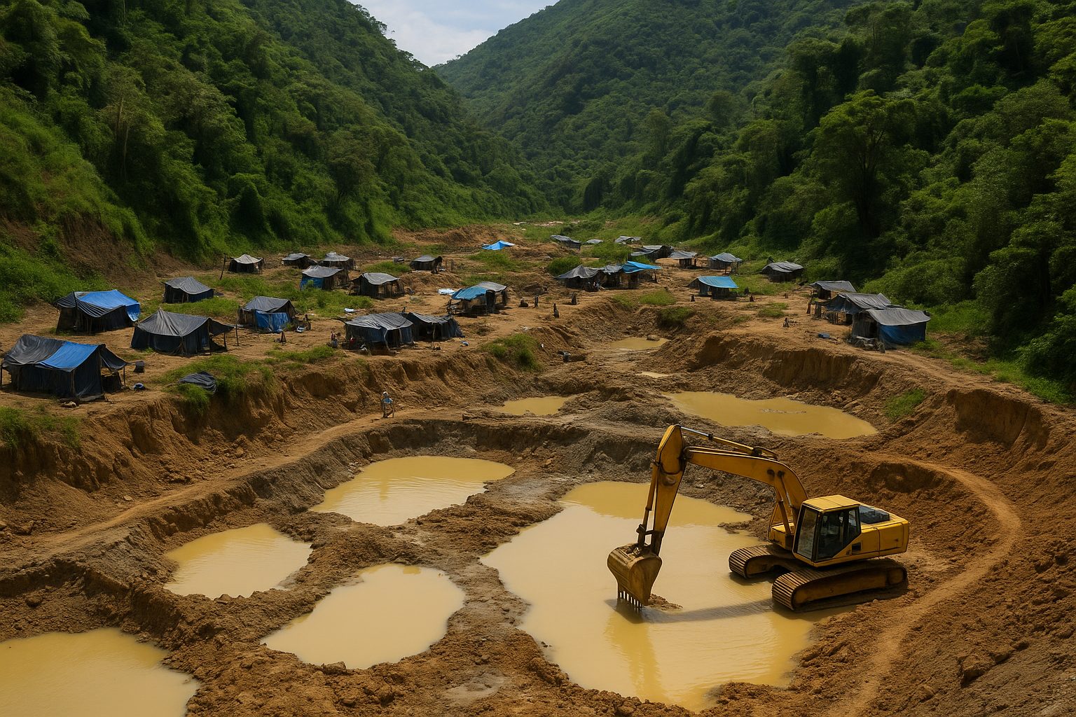 illegal gold mining