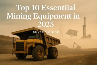 Autonomous haul truck in open pit mine at dawn — cover image for Top 10 Essential Mining Equipment in 2025 Buyer’s Guide