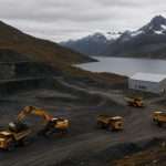 Greenland mining permit site at the Amitsoq graphite project showing open-pit operations and Arctic terrain, highlighting EU-backed critical mineral development