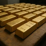 Mali seized gold Barrick dispute represented by stacked gold bars returned after court approval amid mining settlement