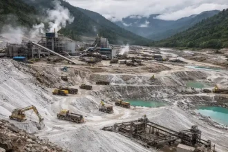 China lithium price surge reflected in lithium mining and processing activity in Jiangxi province