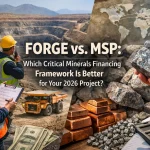 FORGE vs MSP critical minerals financing 2026