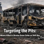 Ukraine coal miners drone attack
