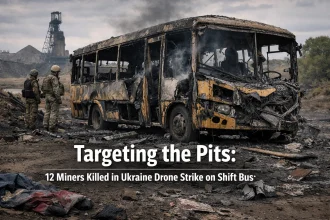 Ukraine coal miners drone attack
