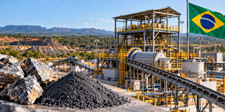Brazilian Rare Earths’ Camaçari pilot plant supporting rare earth beneficiation and processing tests for the Monte Alto project.