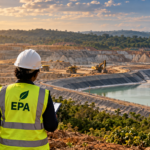 Gold mining operation in Ghana illustrating environmental regulation, tailings management and mining compliance.
