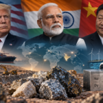 Modi Xi and Trump amid India China US critical minerals rivalry