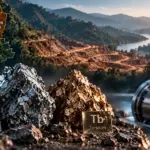 Dysprosium and terbium in the global heavy rare earth supply chain, with Myanmar mining landscapes and electric motor technology.