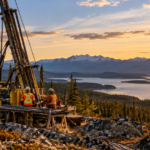 Mineral exploration drilling rig at a Canadian project, representing investment in mineral discovery and mine development.