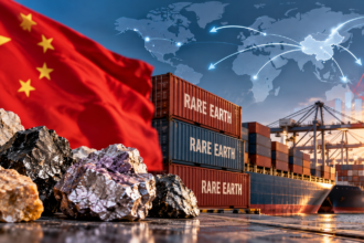 Rare earth mineral samples representing China’s rare earth exports and global critical-minerals supply chains.