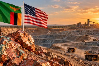 Open-pit copper mine in Zambia illustrating the country's role in global copper supply chains
