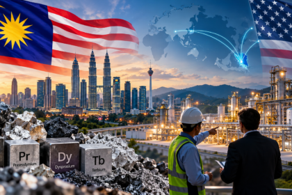 Rare earth processing facility in Malaysia representing US investment and efforts to diversify rare earth supply chains.
