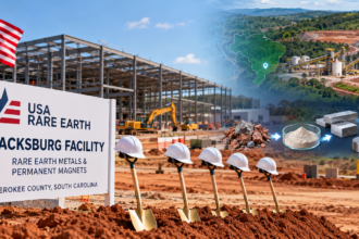 Planned USA Rare Earth permanent magnet manufacturing facility in South Carolina.